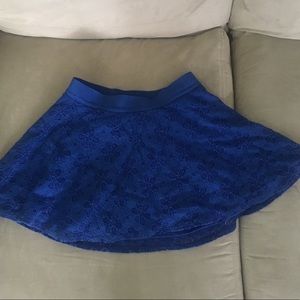 Justice Blue Floral Lace Skirt